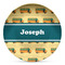 School Bus Microwave Safe Plastic Plate - Composite Polymer (Personalized)