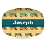 School Bus Plastic Platter - Microwave & Oven Safe Composite Polymer (Personalized)