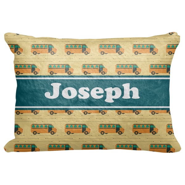 Custom School Bus Decorative Baby Pillowcase - 16"x12" (Personalized)