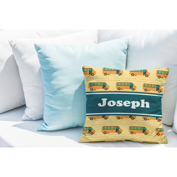 School Bus Decorative Pillow Case - LIFESTYLE 2