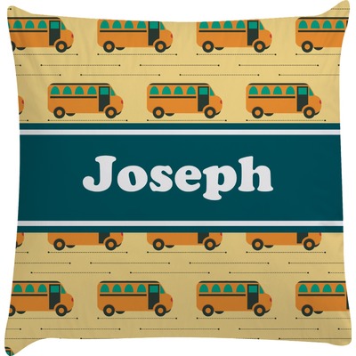 School Bus Decorative Pillow Case (Personalized)