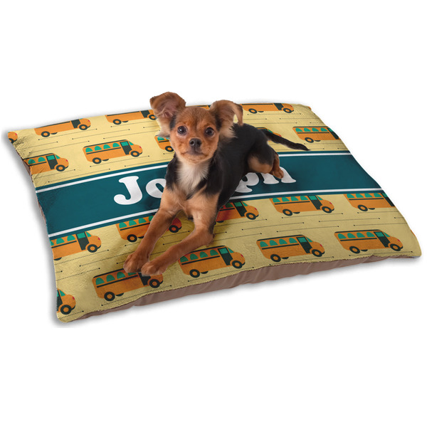 Custom School Bus Dog Bed - Small w/ Name or Text