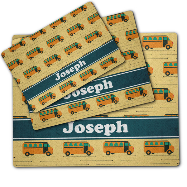 School Bus Dog Food Mat - MAIN (sm, med, lrg)