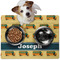 School Bus Dog Food Mat - Medium w/ Name or Text