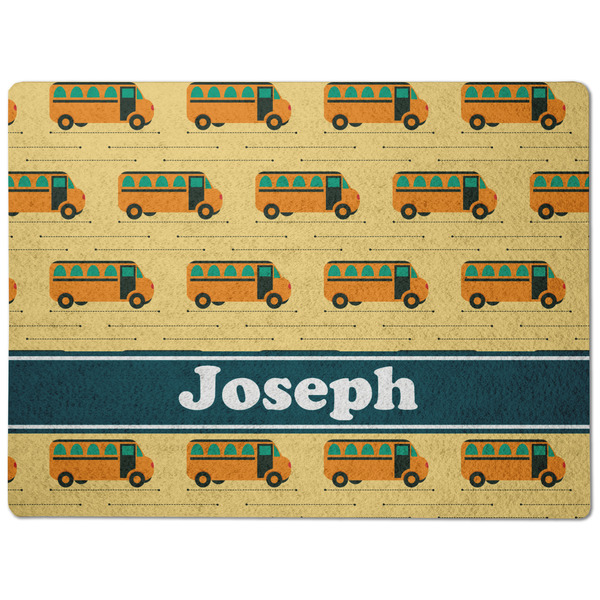 School Bus Dog Food Mat - Medium without bowls