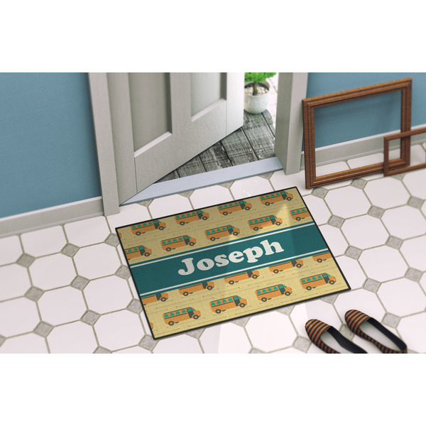 School Bus Door Mat Lifestyle