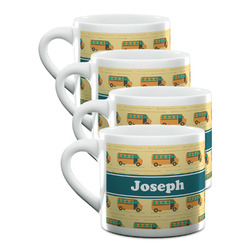 School Bus Double Shot Espresso Cups - Set of 4 (Personalized)