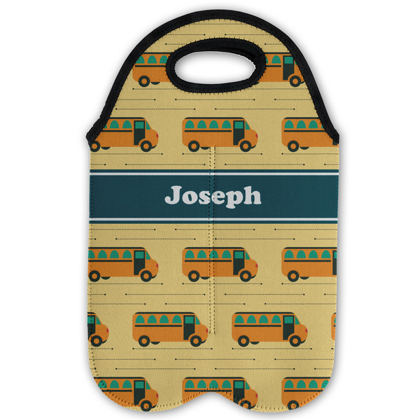 School Bus Double Wine Tote - Flat (new)