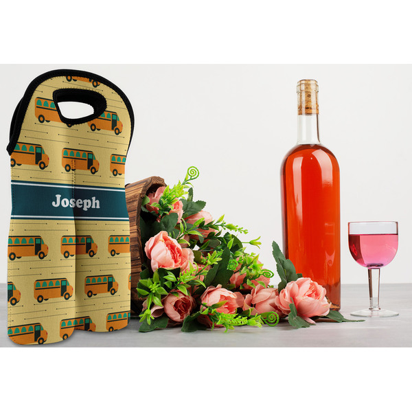 School Bus Double Wine Tote - LIFESTYLE (new)