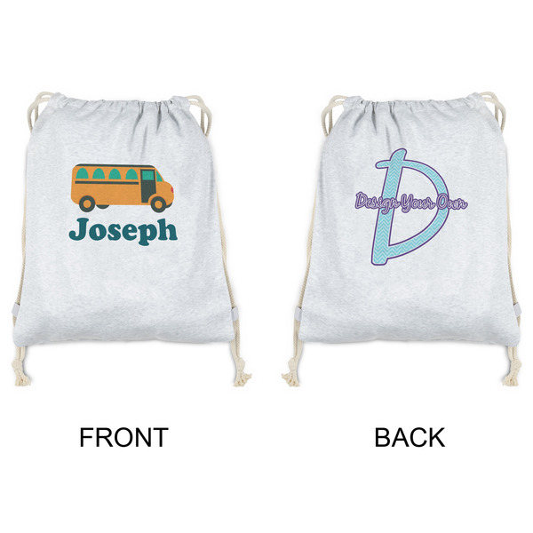 School Bus Drawstring Backpacks - Sweatshirt Fleece - Double Sided - APPROVAL