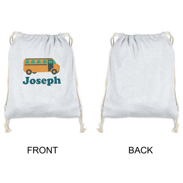 School Bus Drawstring Backpacks - Sweatshirt Fleece - Single Sided - APPROVAL