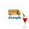 School Bus Printed Drink Topper -  2.5" (Personalized)