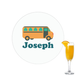 School Bus Printed Drink Topper - 2.15" (Personalized)