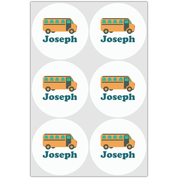 School Bus Drink Topper - XLarge - Set of 6