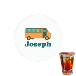 School Bus Printed Drink Topper - 1.5" (Personalized)