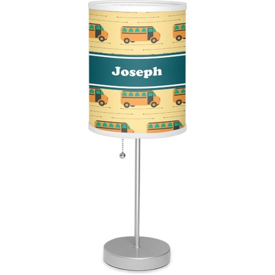 School Bus 7" Drum Lamp with Shade (Personalized)