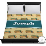 School Bus Duvet Cover - Full / Queen (Personalized)