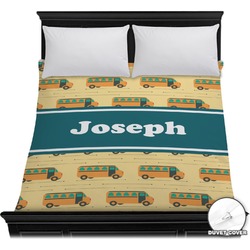 School Bus Duvet Cover - Full / Queen (Personalized)