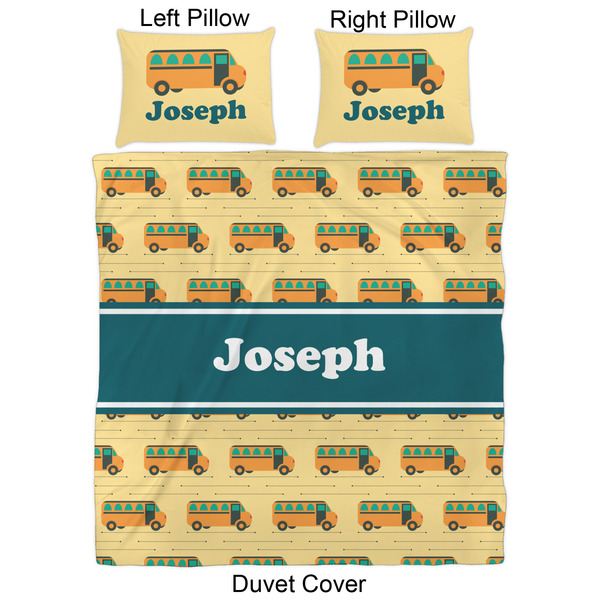 School Bus Duvet Cover Set - Queen - Approval