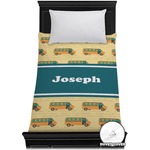 School Bus Duvet Cover - Twin (Personalized)