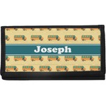 School Bus Canvas Checkbook Cover (Personalized)