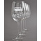 School Bus Engraved Wine Glasses Set of 4 - Front View
