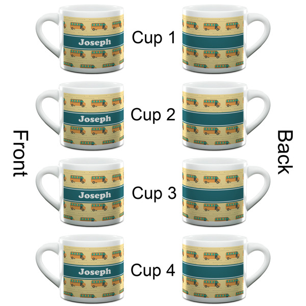 School Bus Espresso Cup - 6oz (Double Shot Set of 4) APPROVAL