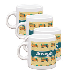 School Bus Single Shot Espresso Cups - Set of 4 (Personalized)