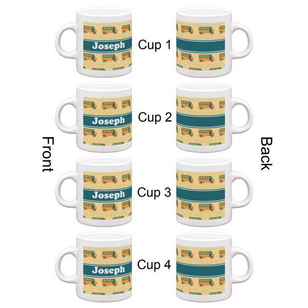 School Bus Espresso Cup Set of 4 - Apvl