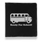 School Bus Leather Binder - 1" - Black - Front View