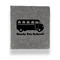 School Bus Leather Binder - 1" - Grey - Front View