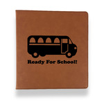 School Bus Leather Binder - 1" - Rawhide (Personalized)