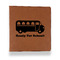 School Bus Leather Binder - 1" - Rawhide - Front View