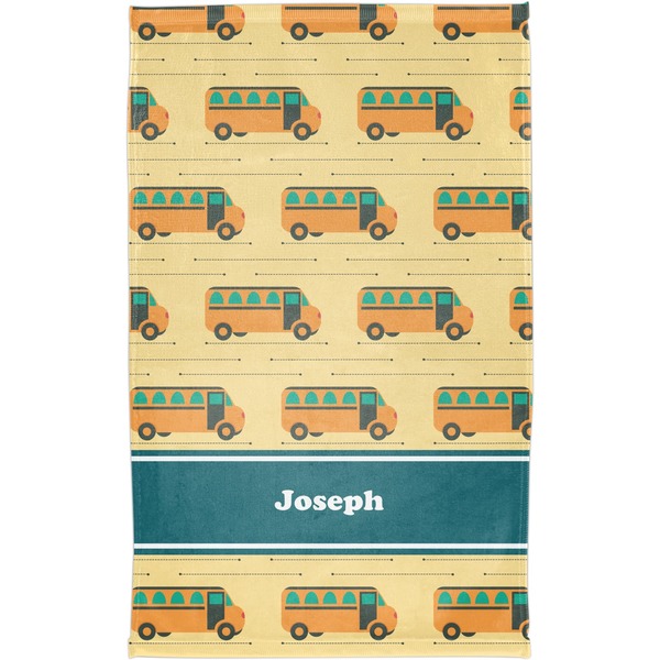School Bus Finger Tip Towel - Full View