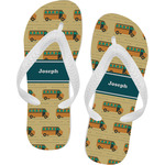 School Bus Flip Flops - Small (Personalized)