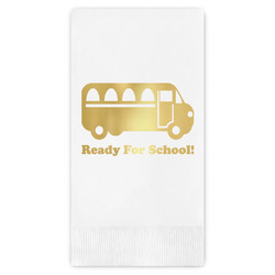 School Bus Guest Napkins - Foil Stamped (Personalized)
