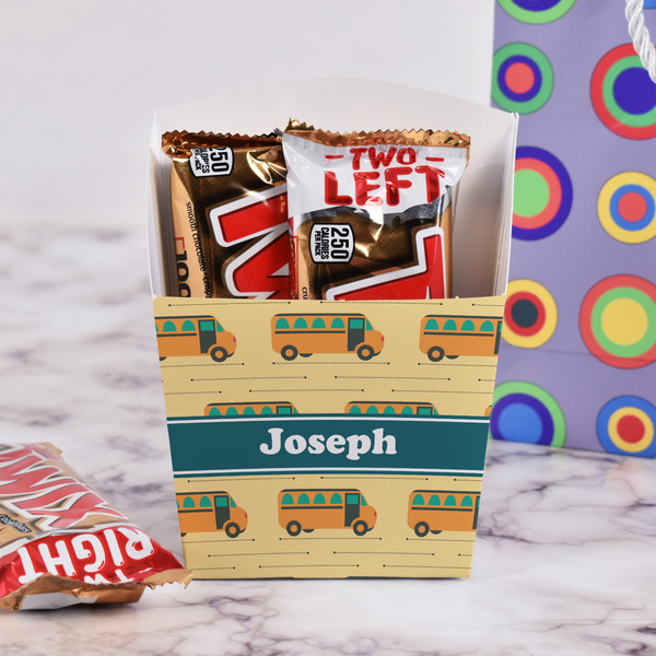 School Bus French Fry Favor Box - w/ Treats View