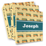 School Bus 3 Ring Binder - Full Wrap (Personalized)