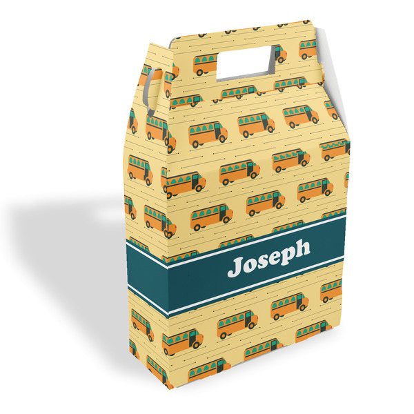 Custom School Bus Gable Favor Box (Personalized)
