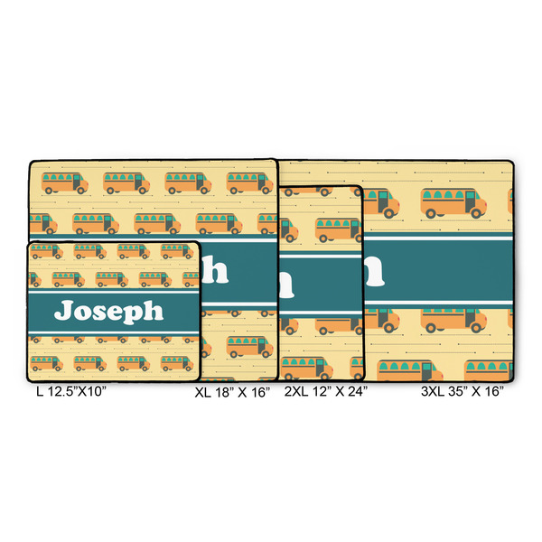 School Bus Gaming Mats - SIZE CHART