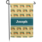 School Bus Small Garden Flag - Single Sided w/ Name or Text