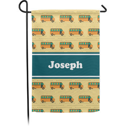 School Bus Small Garden Flag - Single Sided w/ Name or Text