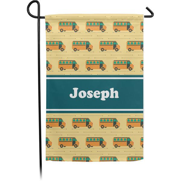 Custom School Bus Garden Flag (Personalized)