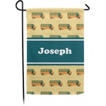 School Bus Small Garden Flag - Double Sided w/ Name or Text