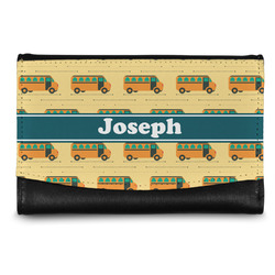School Bus Genuine Leather Women's Wallet - Small (Personalized)
