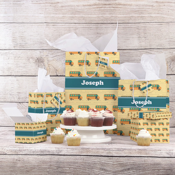School Bus Gift Bags - In Context