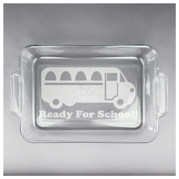 School Bus Glass Baking Dish - APPROVAL (13x9)