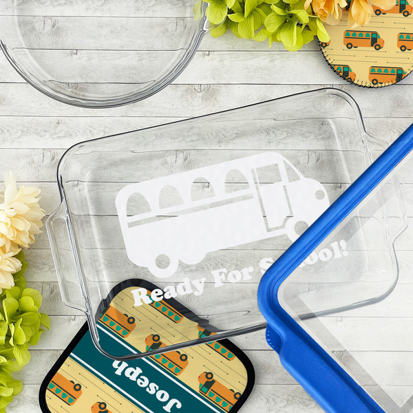 School Bus Glass Baking Dish - LIFESTYLE (13x9)