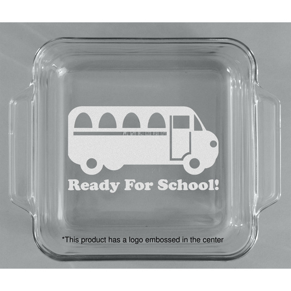 School Bus Glass Cake Dish - APPROVAL (8x8)