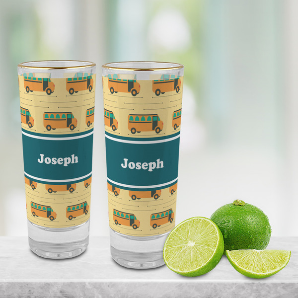 School Bus Glass Shot Glass - 2 oz - LIFESTYLE